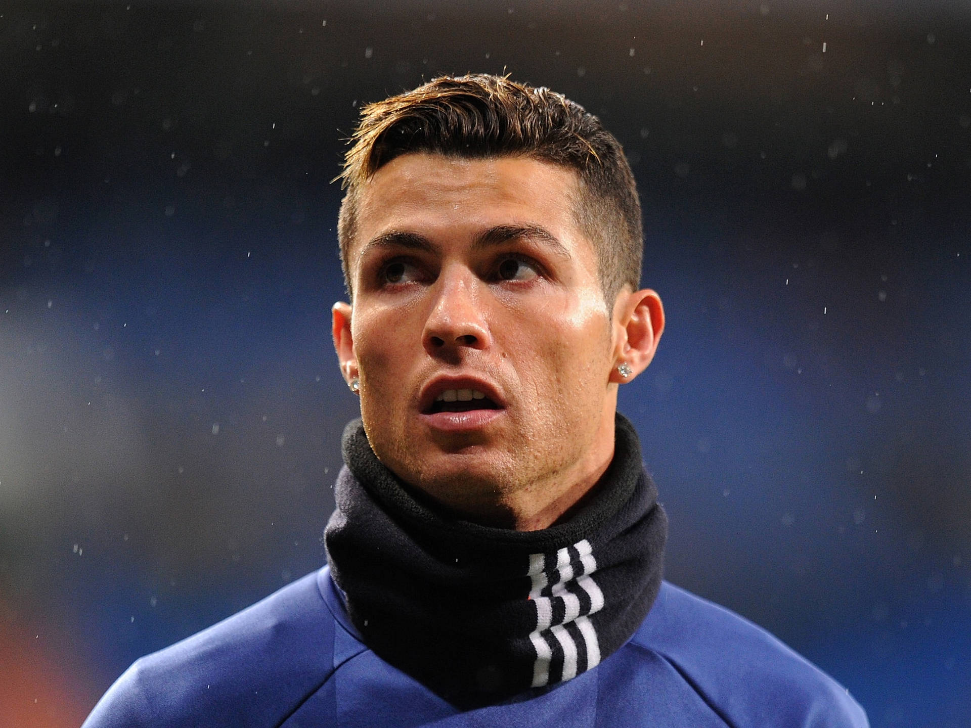 Cristiano Ronaldo Concentrates on the Soccer Pitch Wallpaper