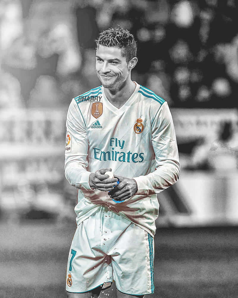 Cristiano Ronaldo Smiling Real Madrid Wallpaper