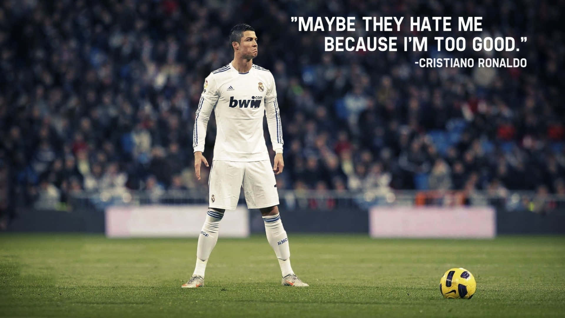 Cristiano Ronaldo der viser sine fodboldfærdigheder Wallpaper