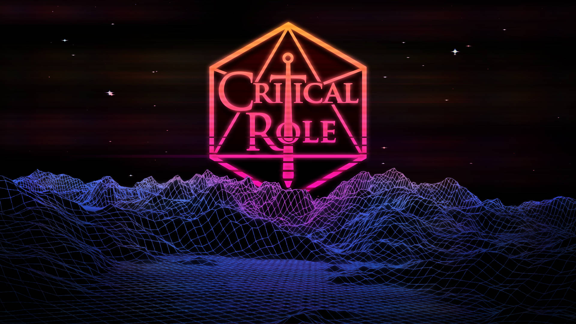 The Critical Role Logo with a Mountain Fan Art Wallpaper