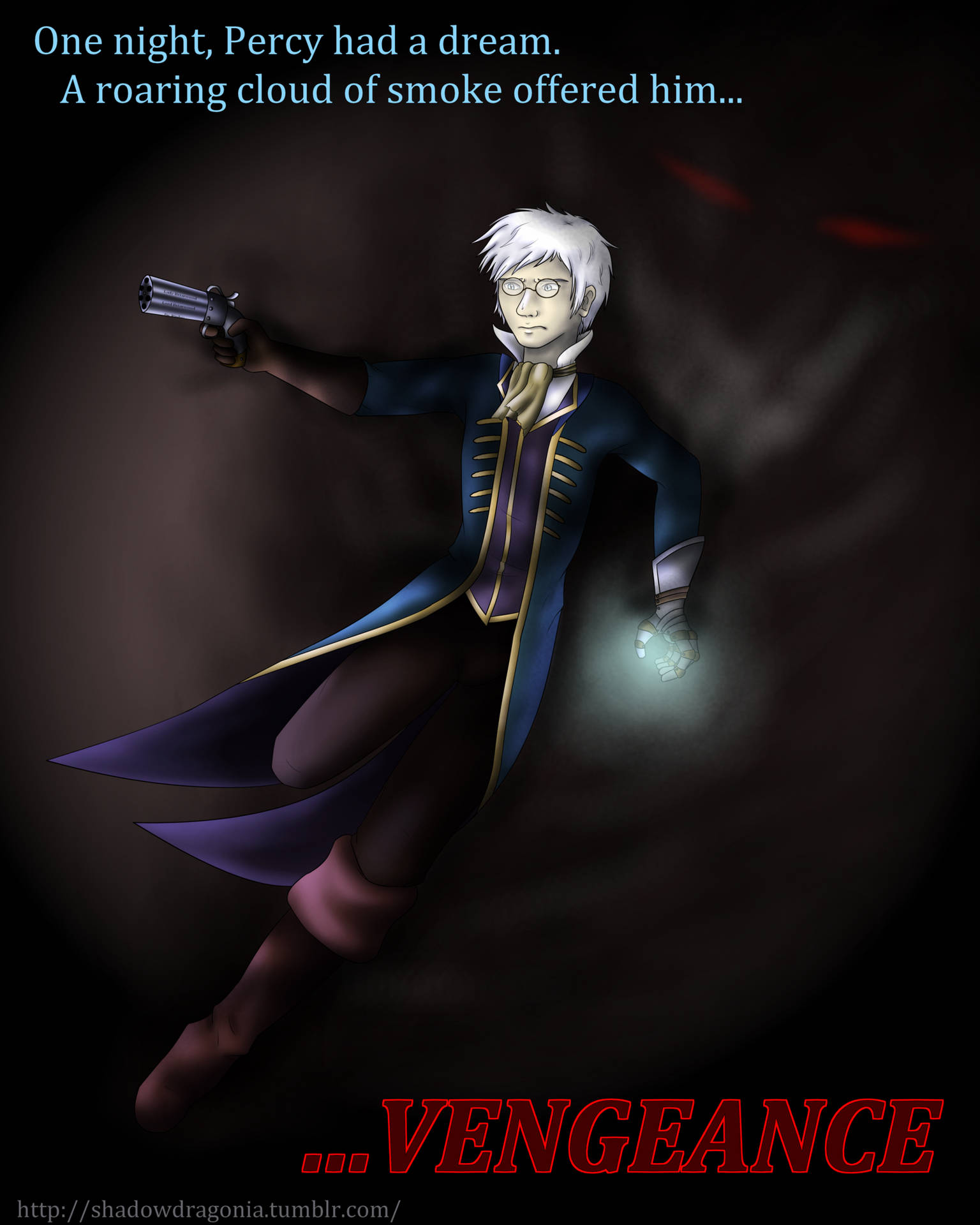 Percy of Critical Role wields his dangerous looking gun-arm Vengeance ready to take on any foe. Wallpaper