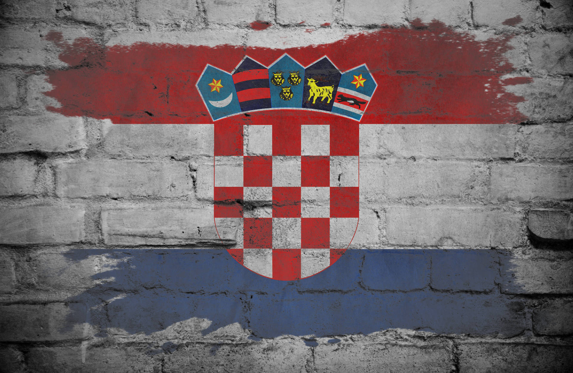 Croatia Flag Art Wallpaper