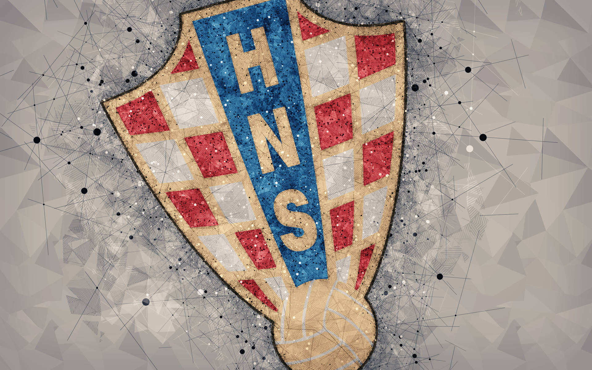 Croatia Football Gray Background Wallpaper