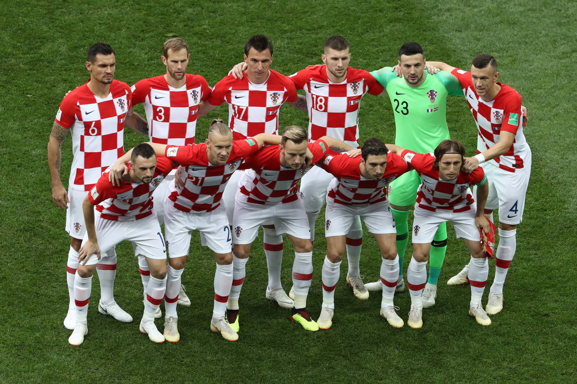Croatia National Football Team Aerial View Pose