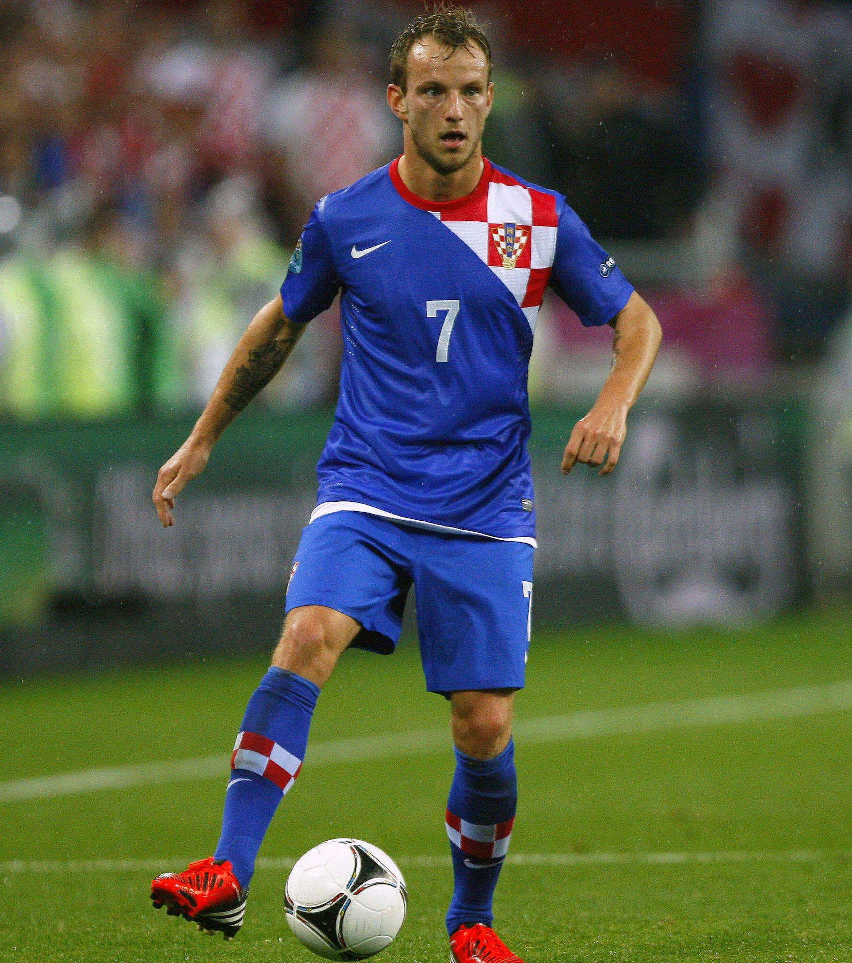 Croatia National Football Team Ivan Rakitic Kicking Ball