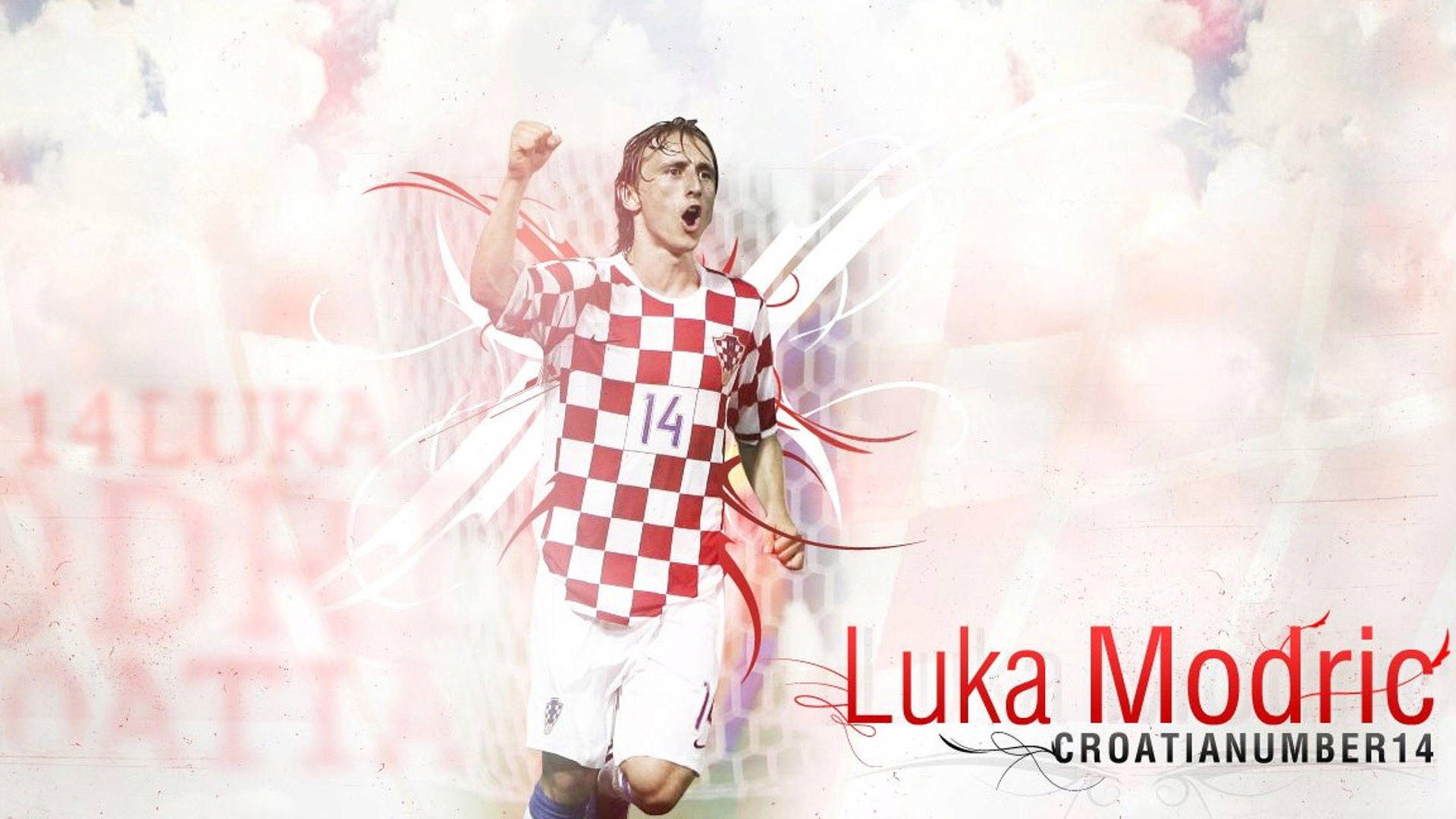 Croatia National Football Team Luka Modric Cloud Aesthetic Wallpaper