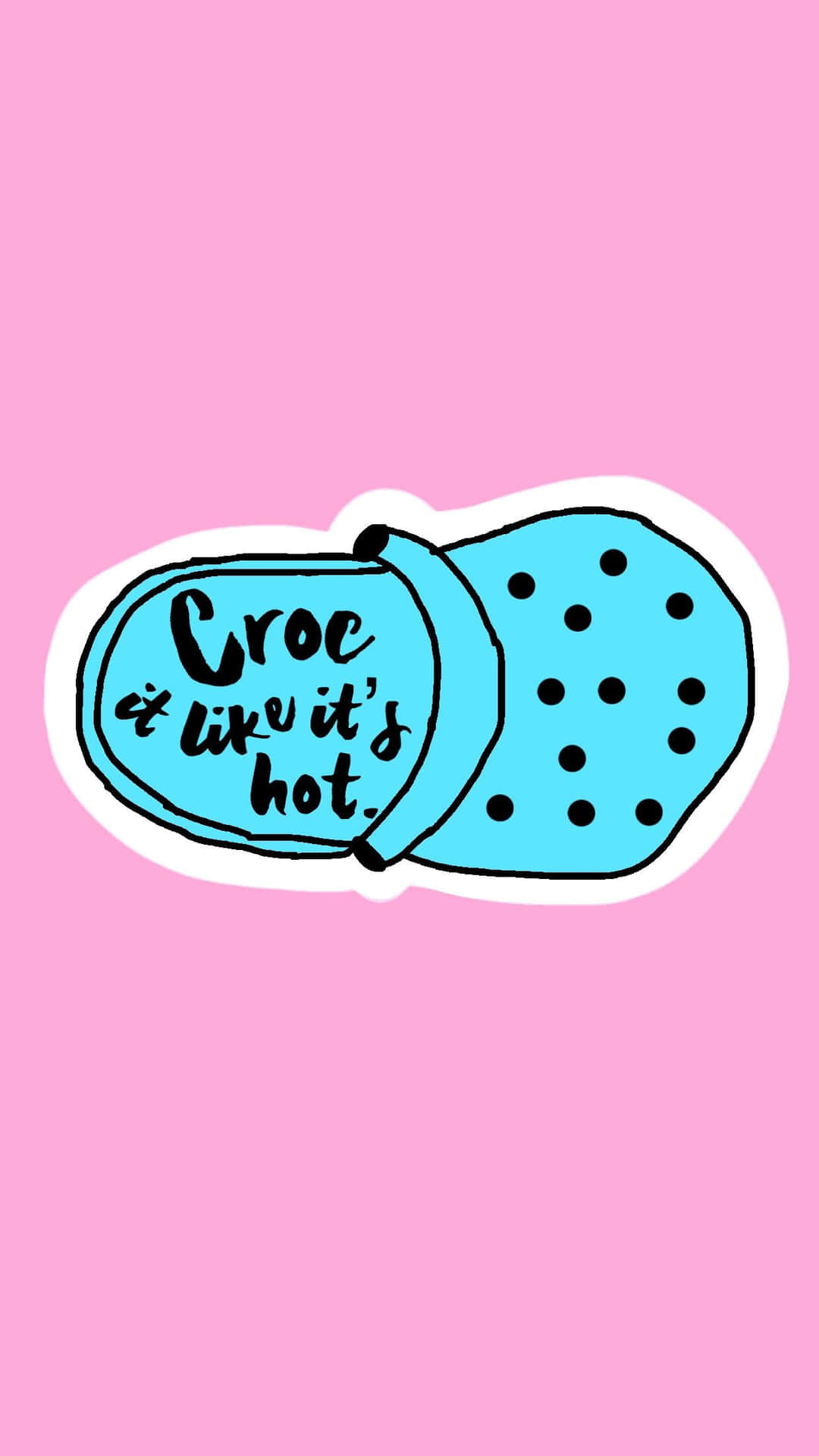 Croc Like Its Hot Illustration Wallpaper