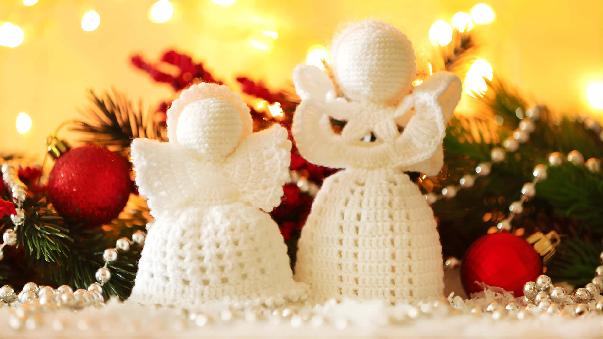 Crochet Christmas Angels Wallpaper