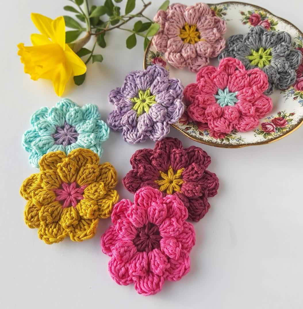 Dainty Flowers Crochet Picture