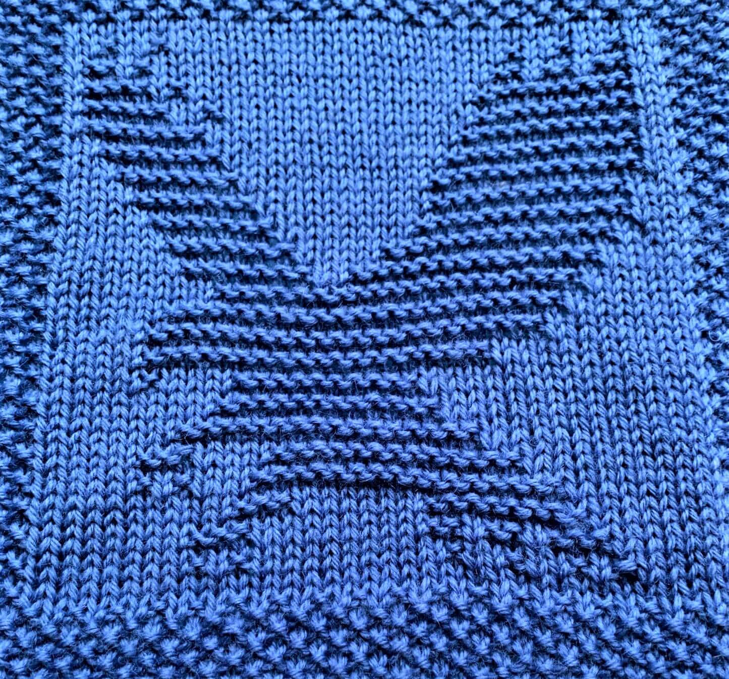 Crocheted Garment Using Blue Knitting Yarn Wallpaper