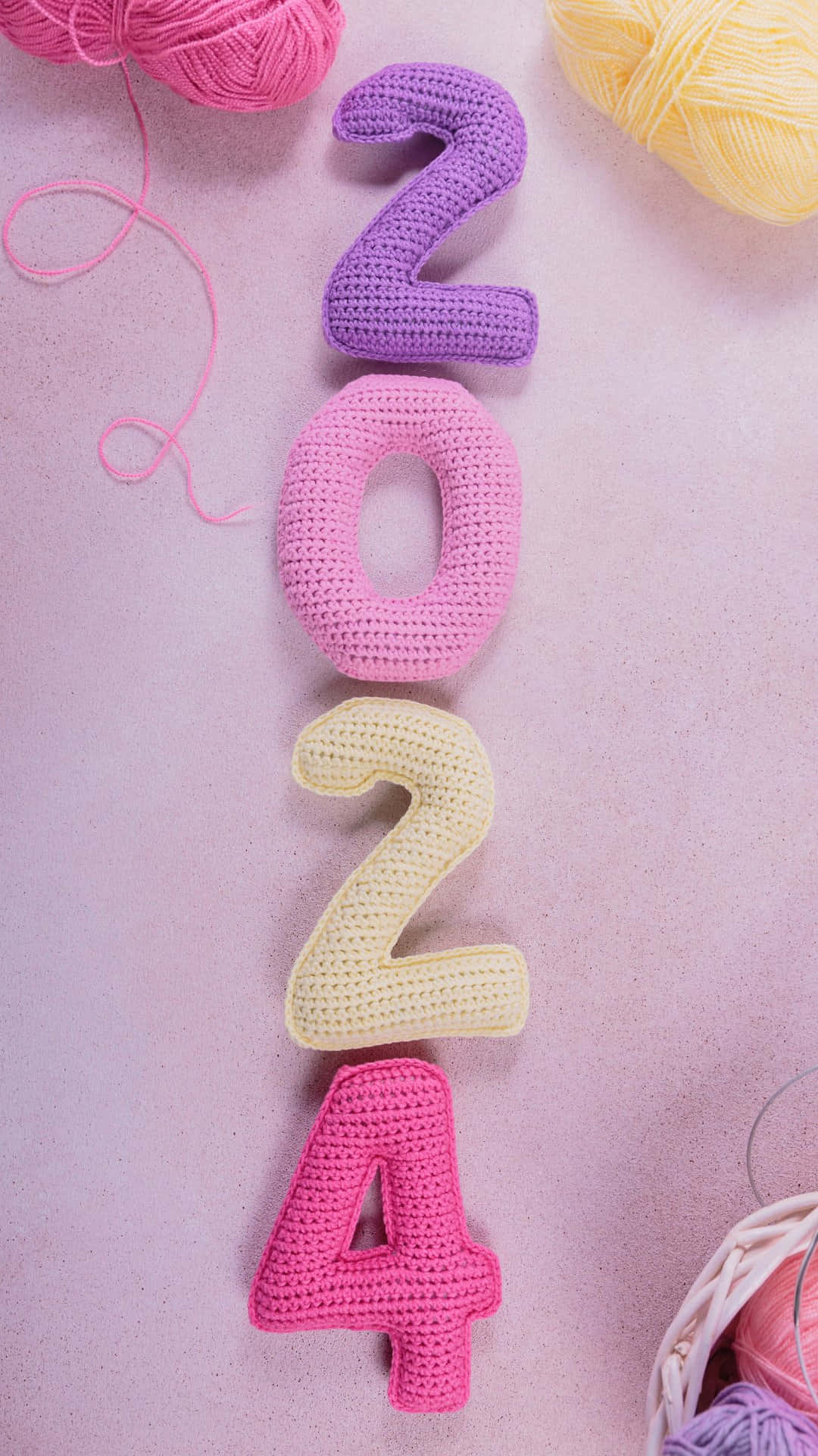 Crocheted2024 Year Concept Wallpaper