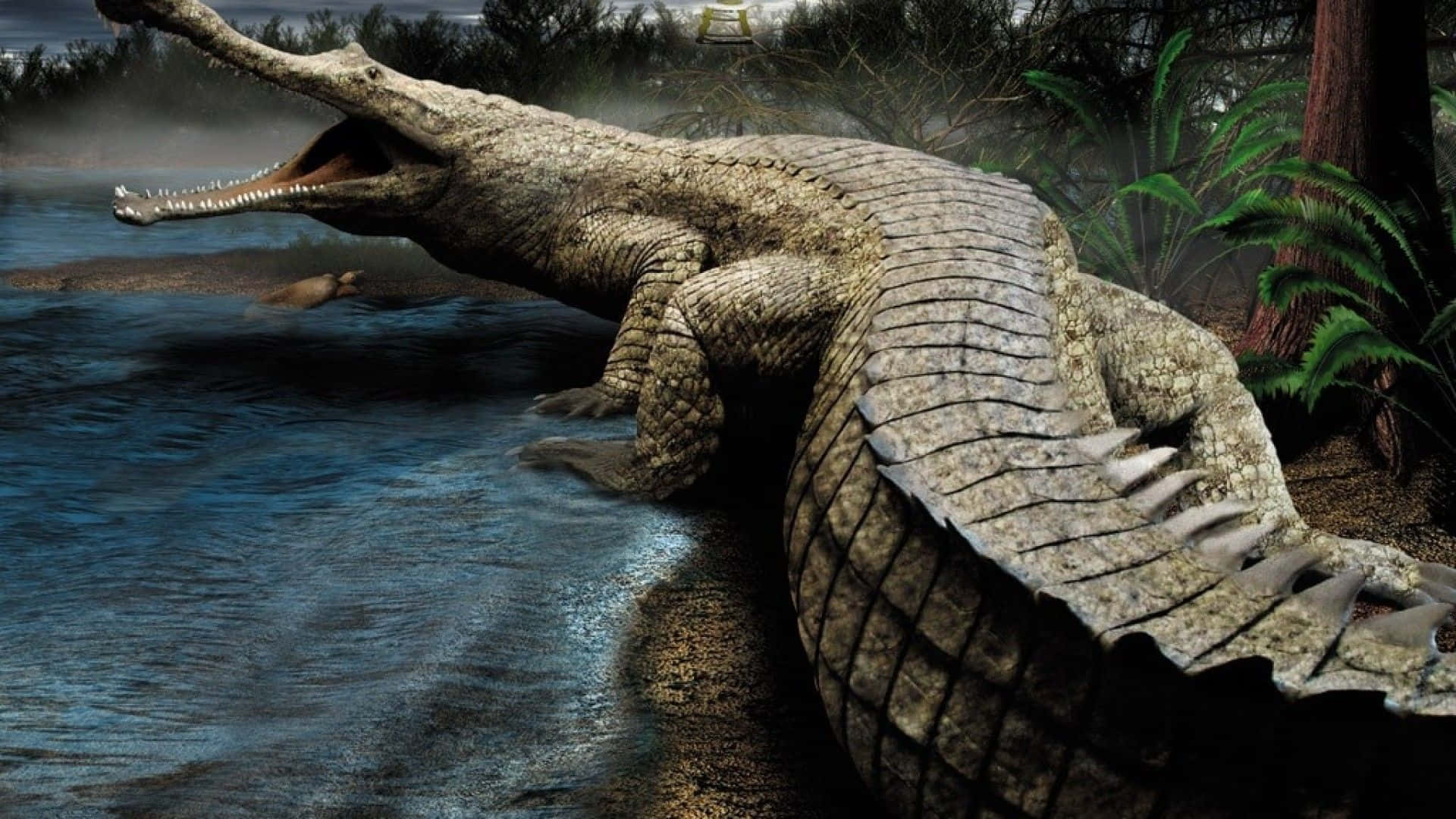 Big Detailed Sculpture Crocodile Picture