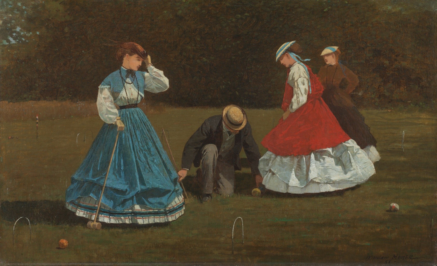 Croquet Scene Wallpaper