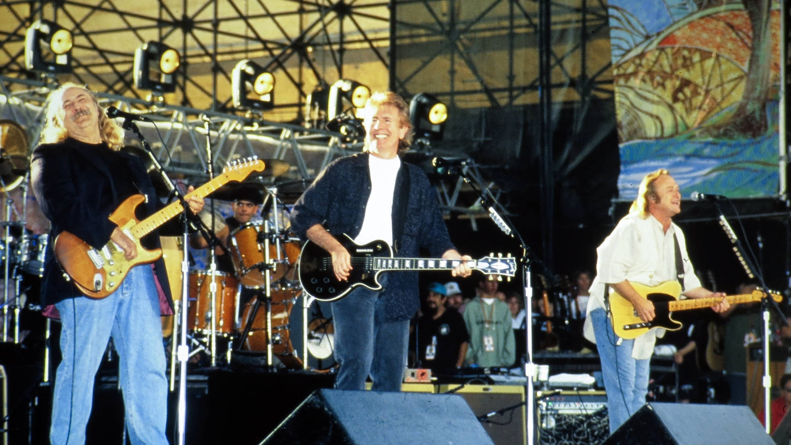Crosby Stills And Nash Stage Performance Wallpaper