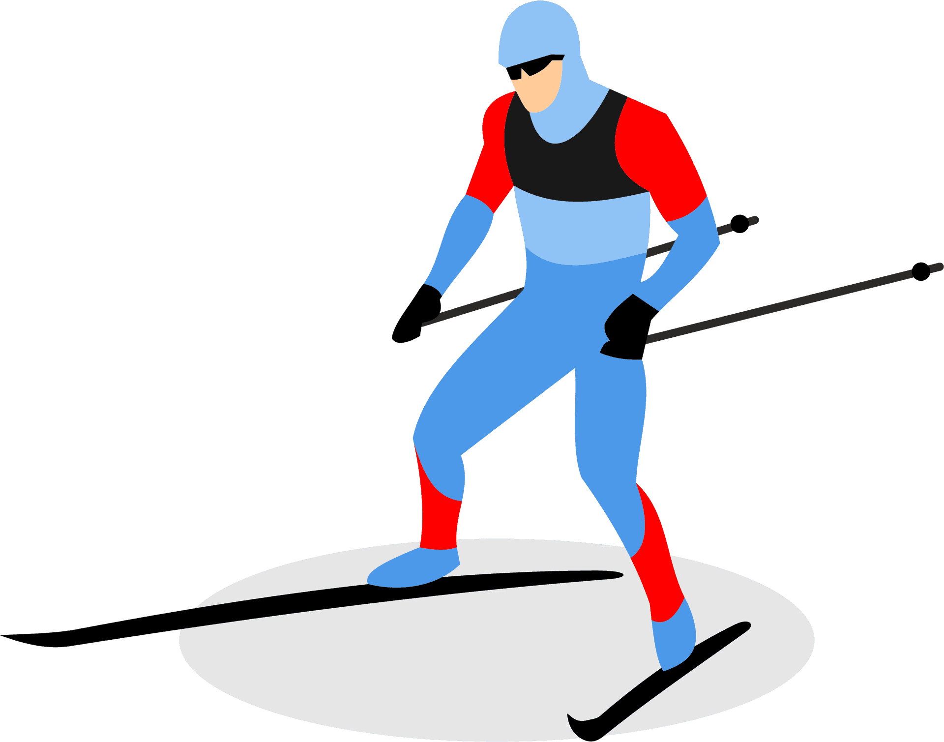Cross Country Skiing Illustration.png PNG