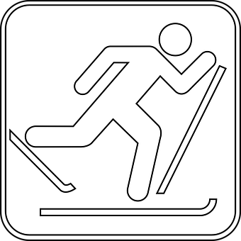 Cross Country Skiing Symbol PNG