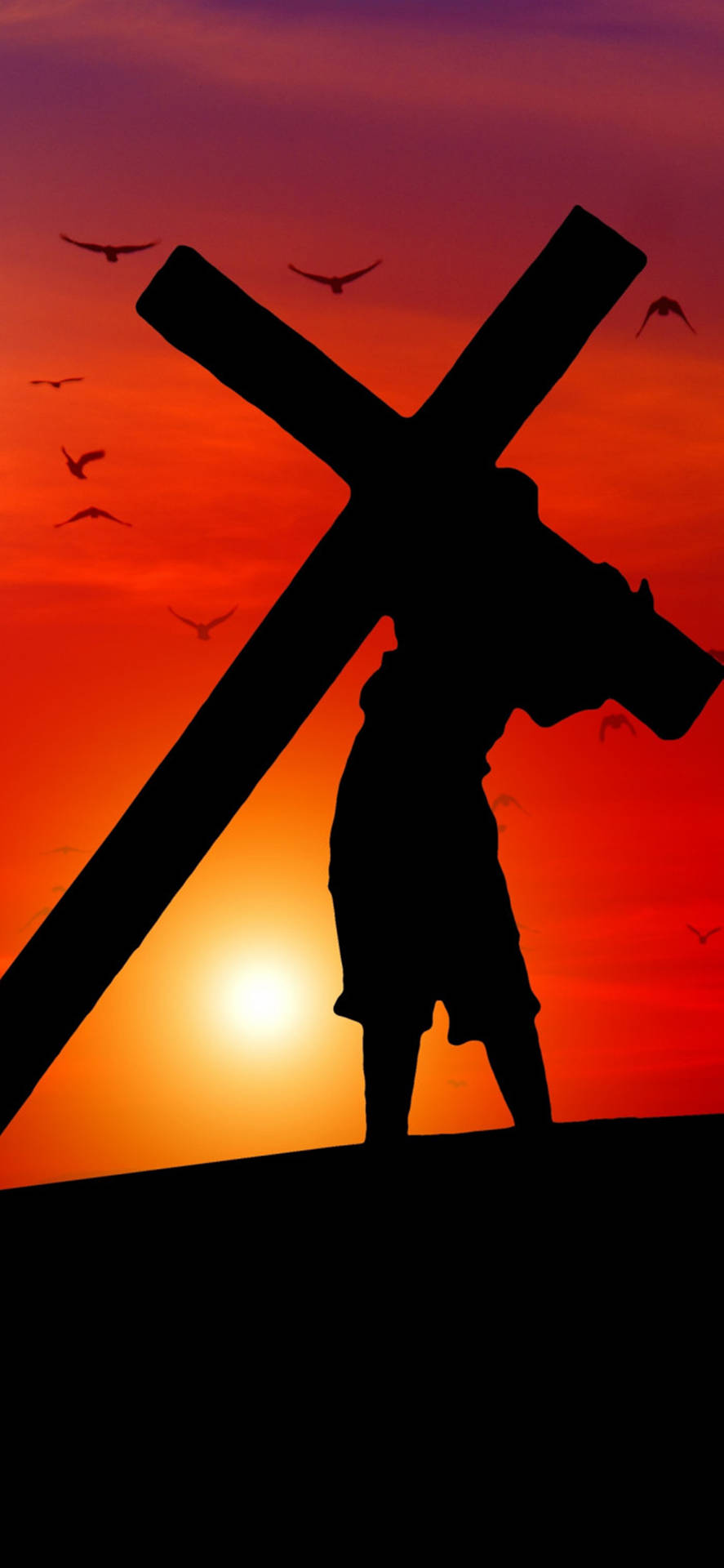 Cross Of Faith Jesus 4K iPhone Wallpaper