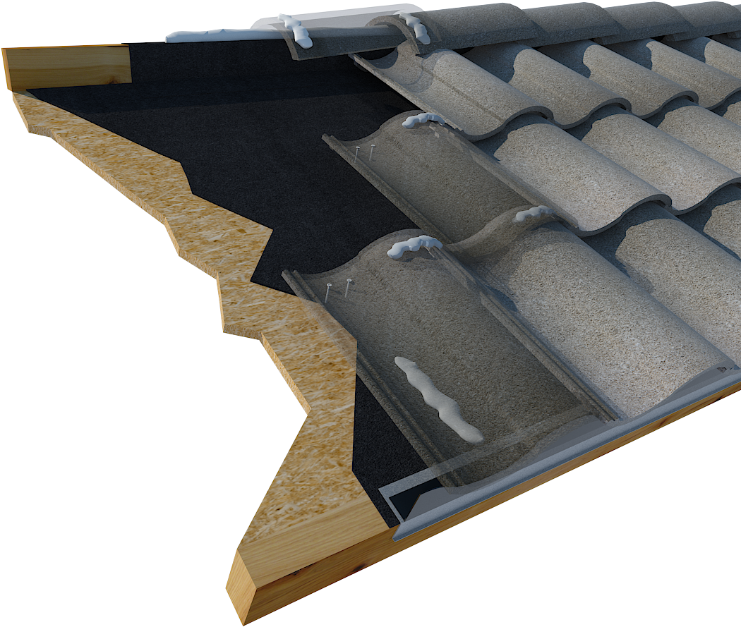 Cross Section Roof Construction Detail PNG