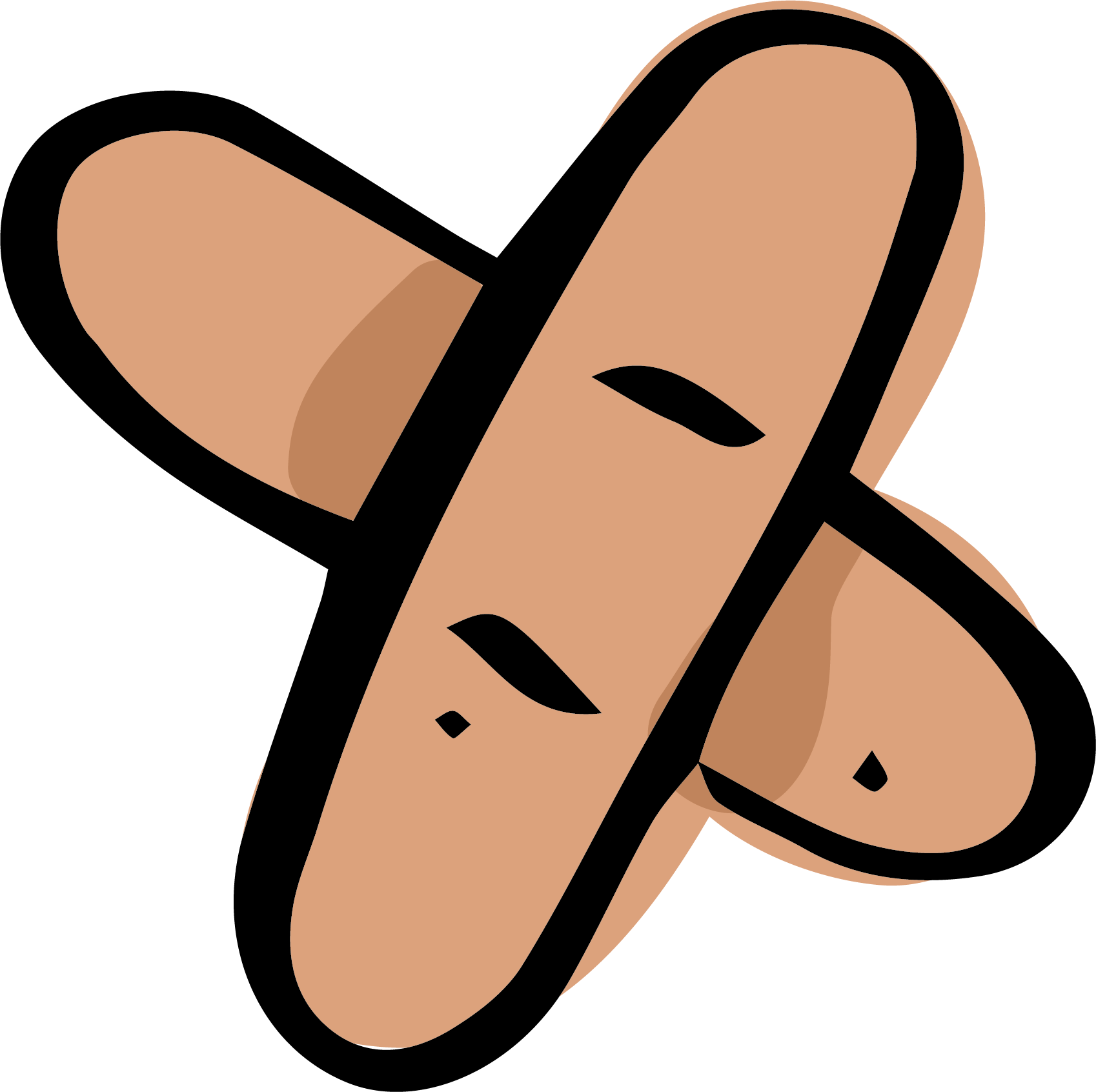 Crossed Adhesive Bandages PNG