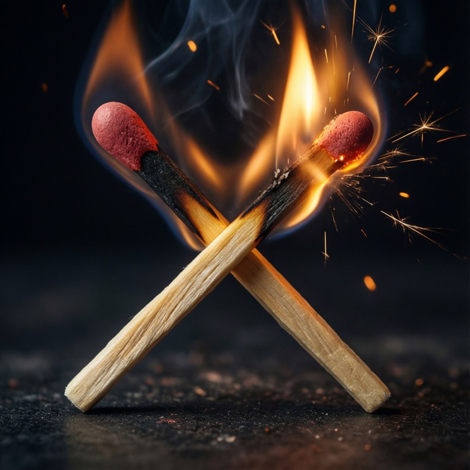 Crossed Burning Matches Wallpaper