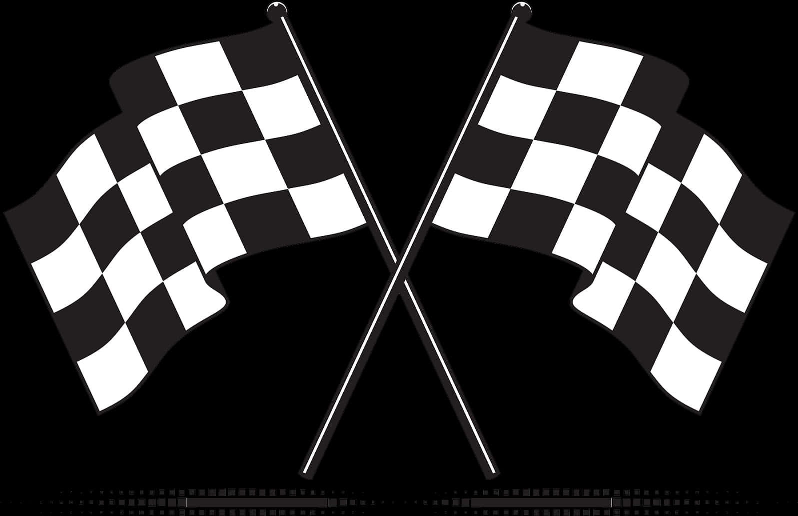 Crossed Checkered Flags PNG
