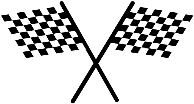 Crossed Checkered Flags Racing Finish Line PNG