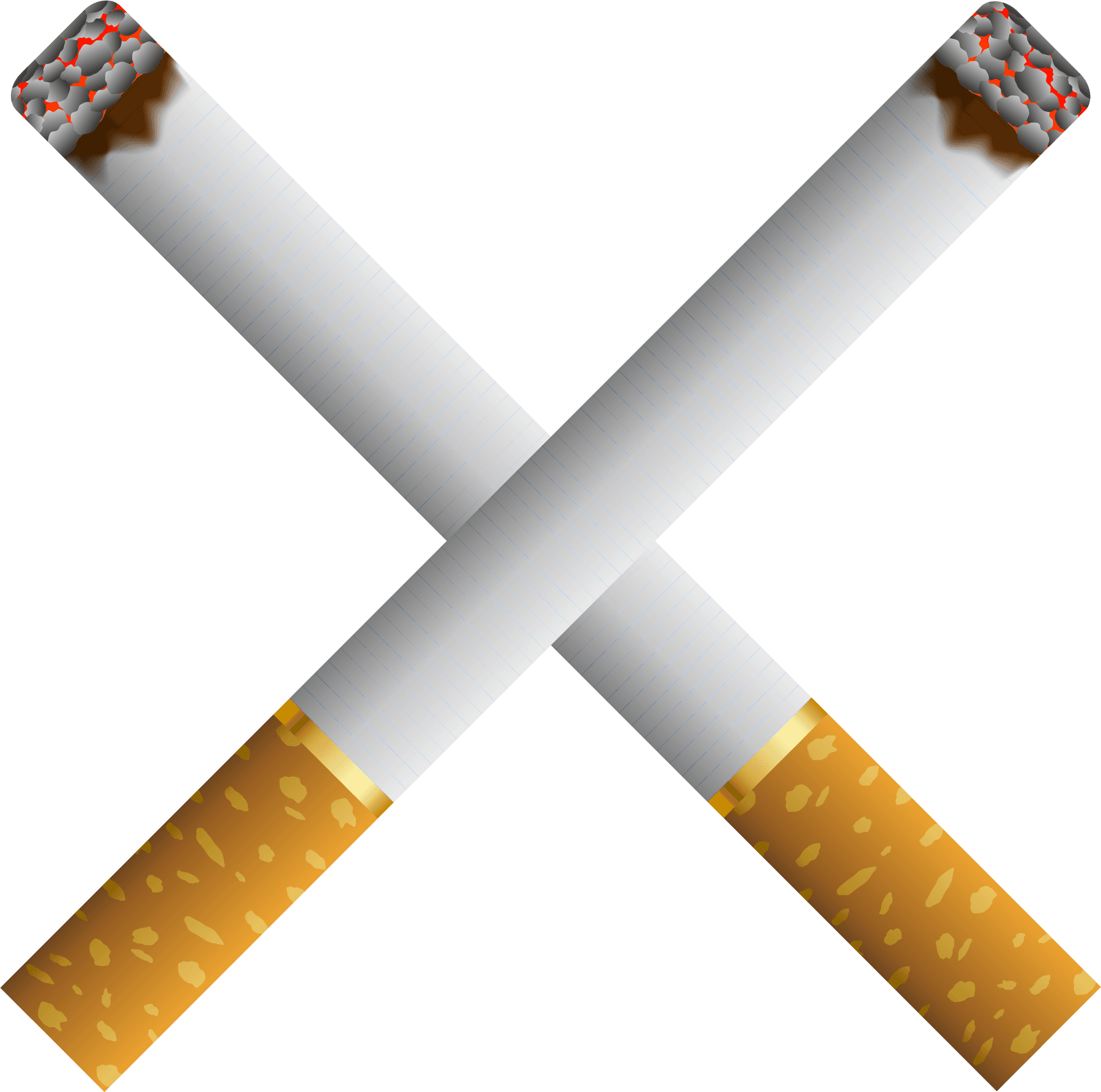 Crossed Cigarettes Graphic PNG