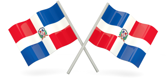 Crossed Dominican Republic Flags PNG