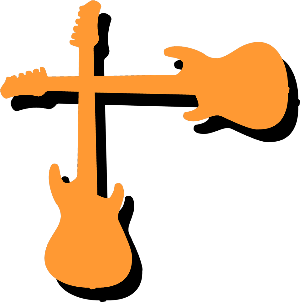 Crossed Electric Guitars Icon PNG