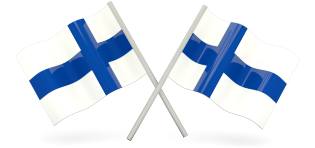 Crossed Finnish Flags PNG