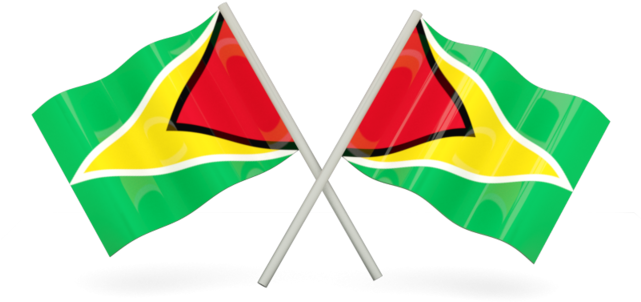 Crossed Flagsof Guyana PNG