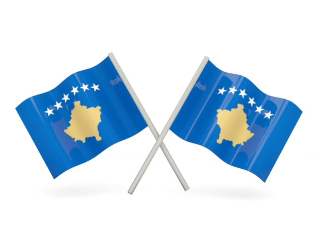 Crossed Flagsof Kosovo PNG