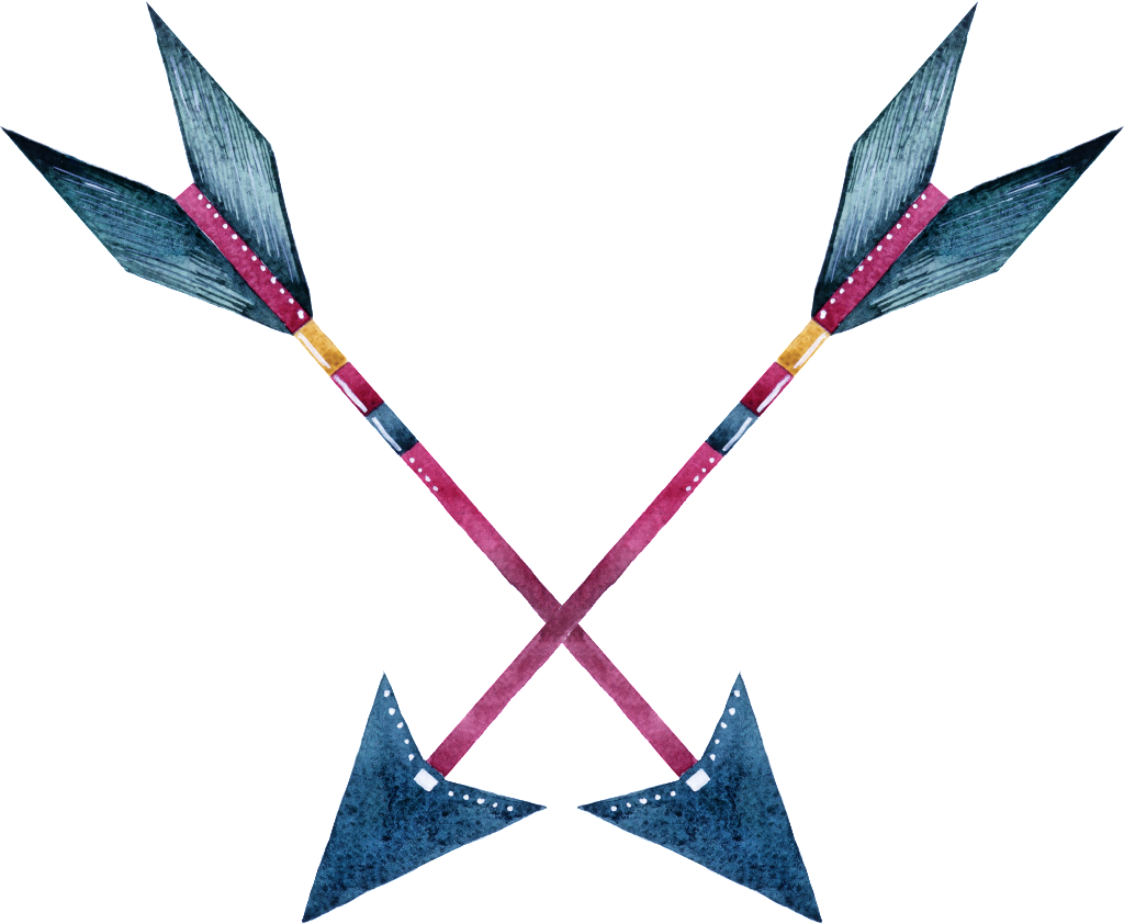 Crossed Hand Drawn Arrows PNG