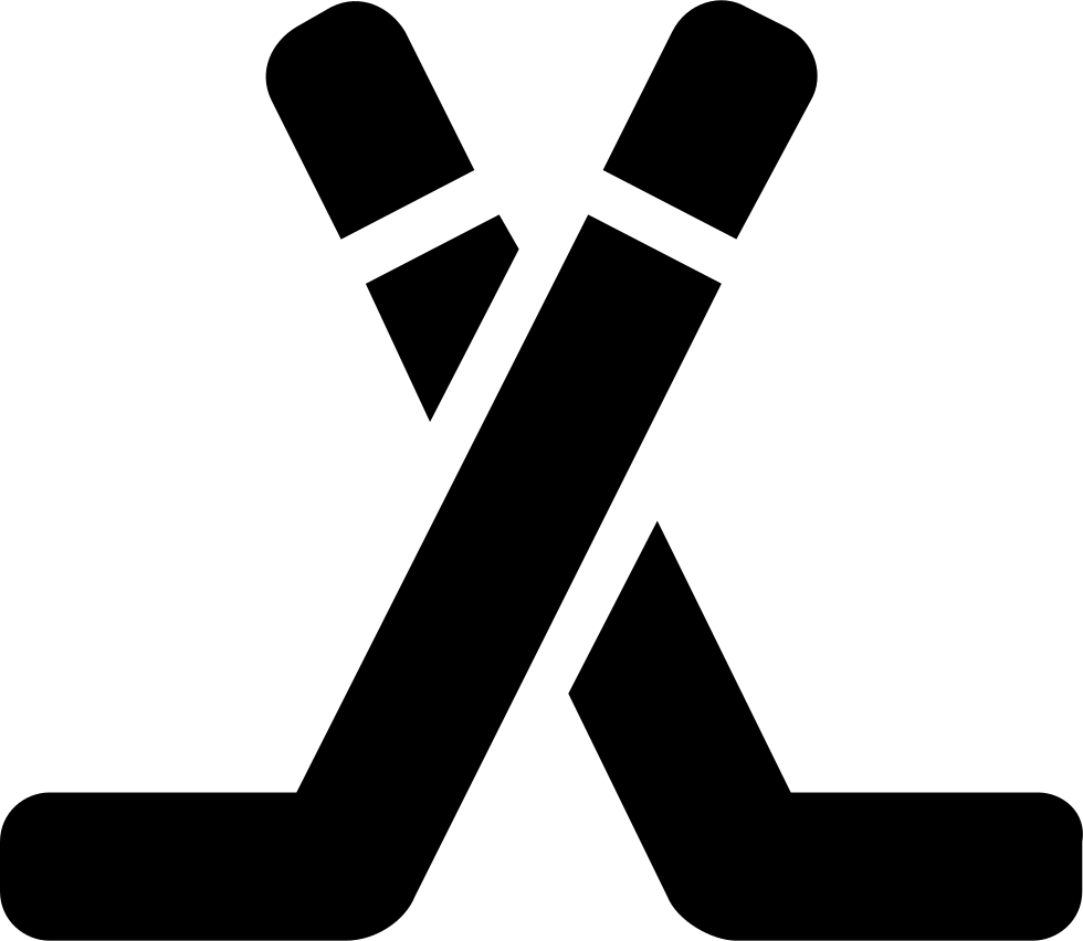 Crossed Hockey Sticks Icon PNG