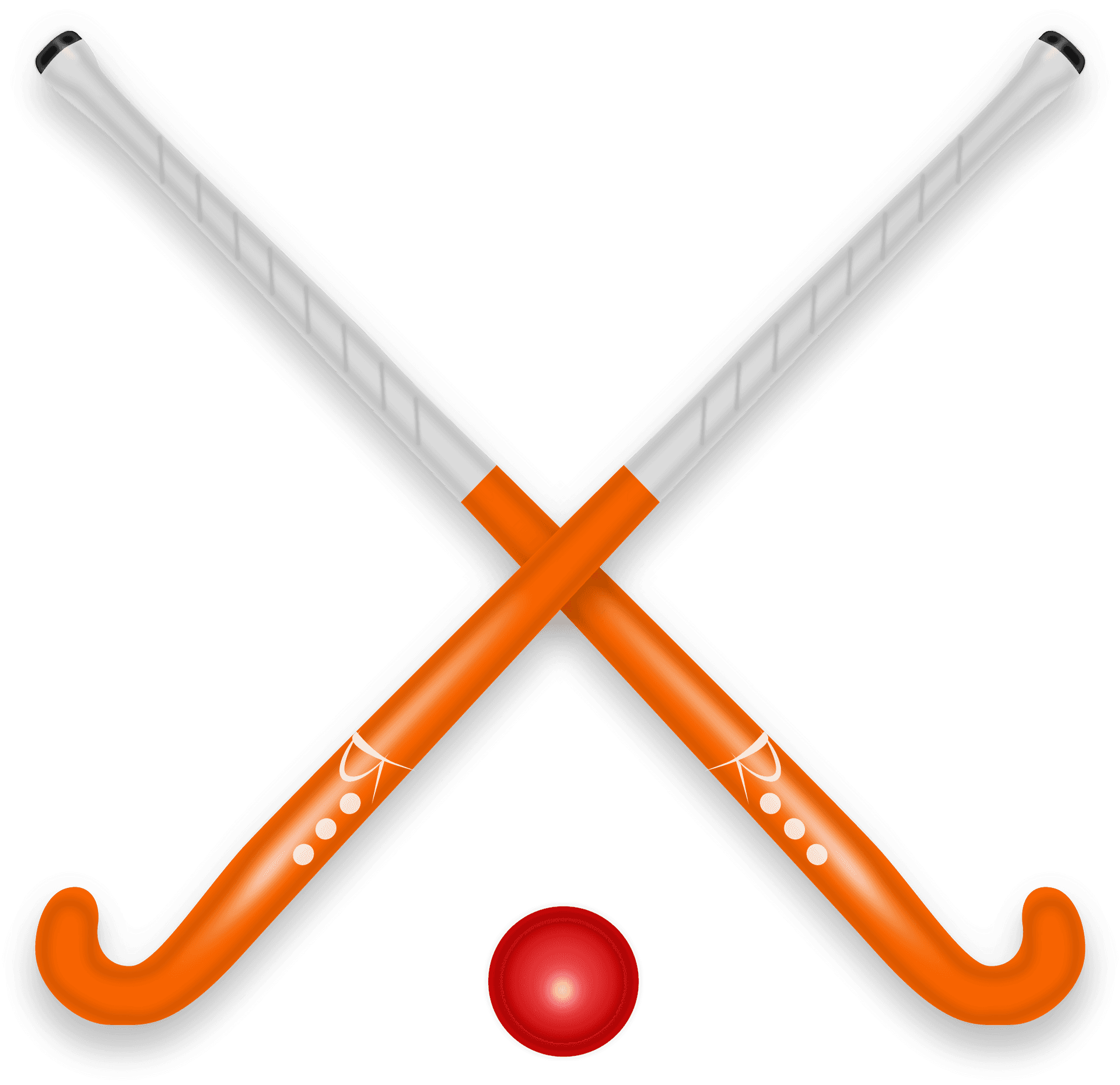 Crossed Hockey Sticksand Puck Graphic PNG