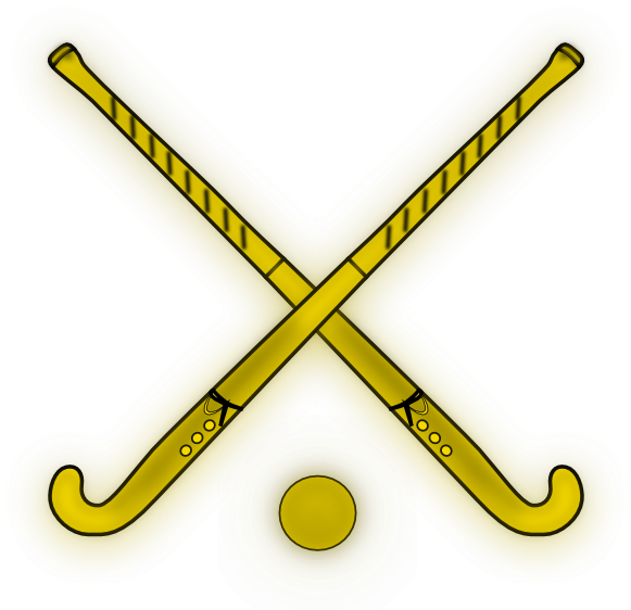 Crossed Hockey Sticksand Puck Illustration PNG