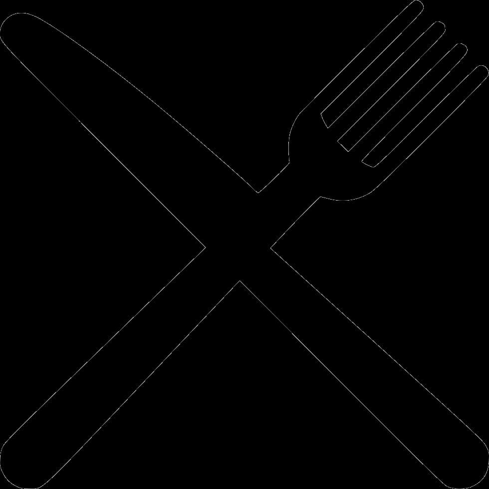 Crossed Knifeand Fork Silhouette SVG