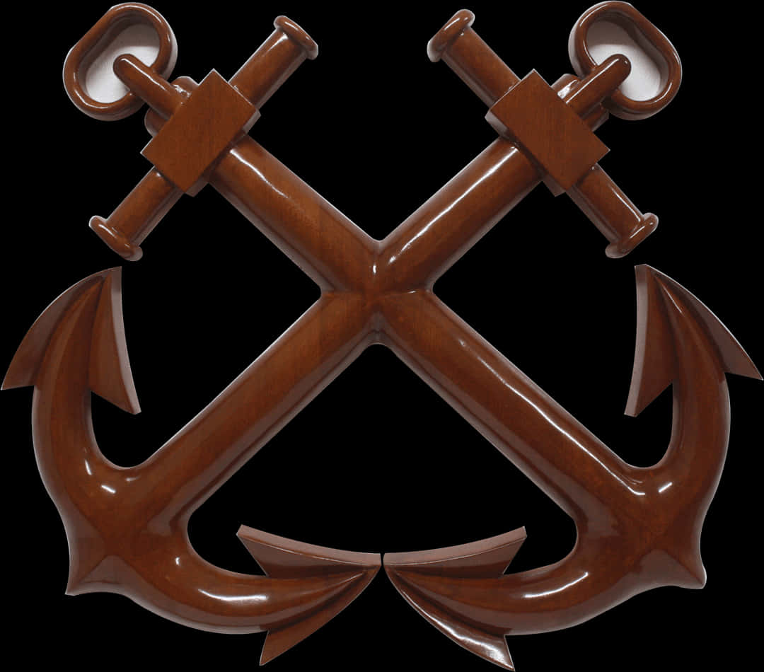 Crossed Marine Anchors PNG
