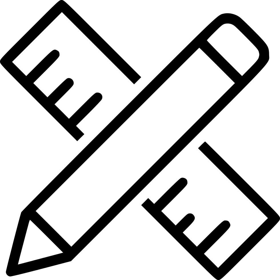 Crossed Pencil Ruler Clipart.png PNG