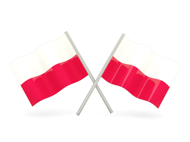 Crossed Polish Flags Illustration PNG