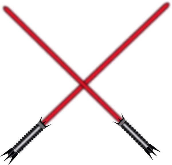 Crossed Red Lightsabers PNG