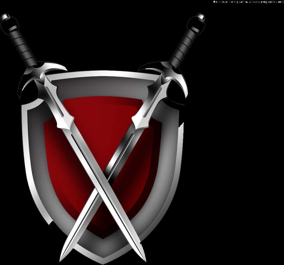 Crossed_ Swords_ Shield_ Graphic PNG