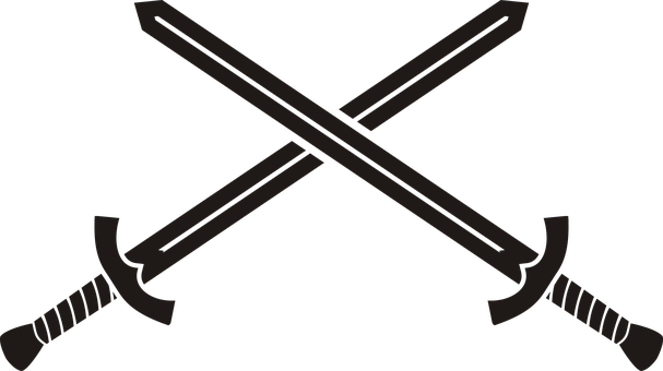Crossed Swords Silhouette PNG