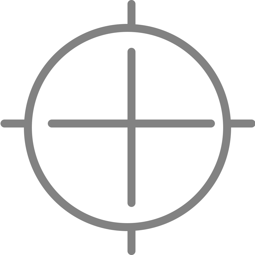 Crosshair Icon Blue Background PNG