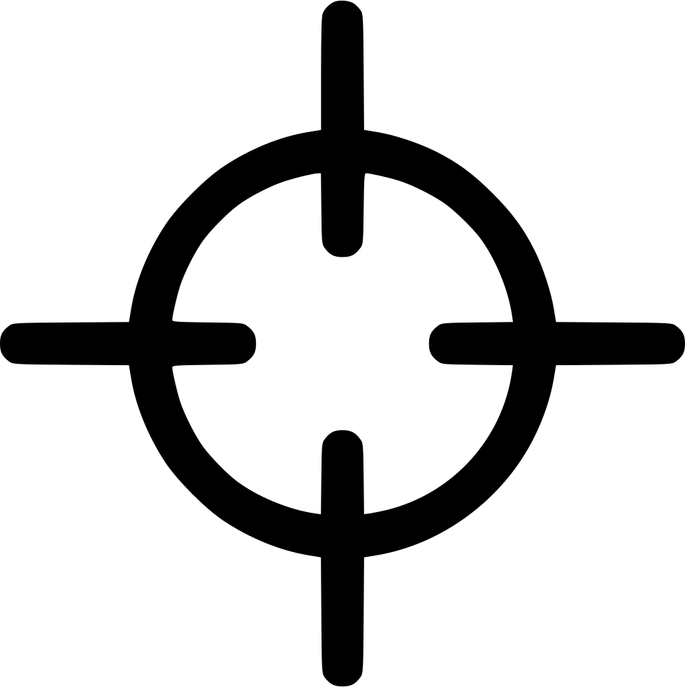 black crosshair dot with transparent background