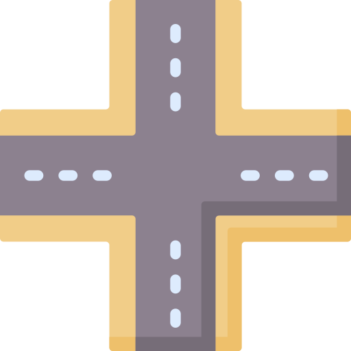 Crossroad Top View Illustration PNG