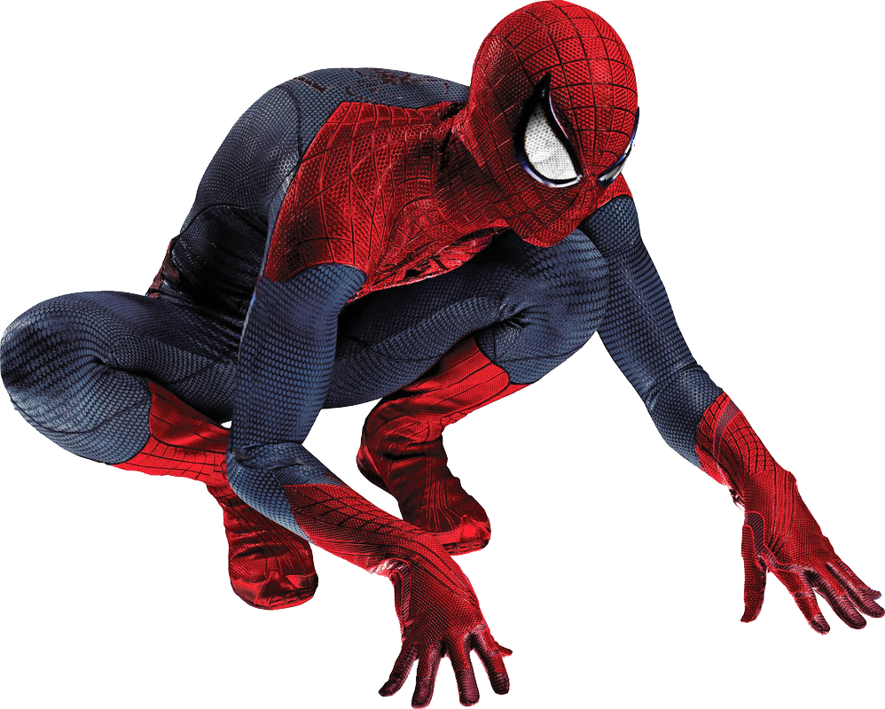 Crouching Spider Man Pose PNG