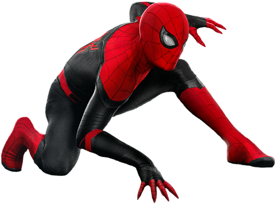 Crouching Spider Man Pose PNG