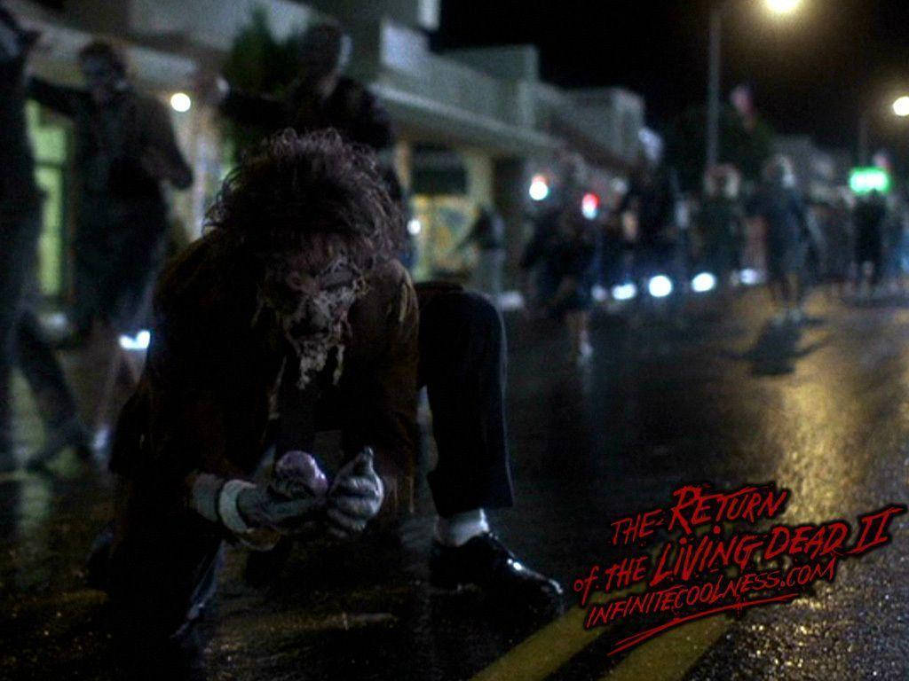Crouching Zombie From Horror Movie Wallpaper