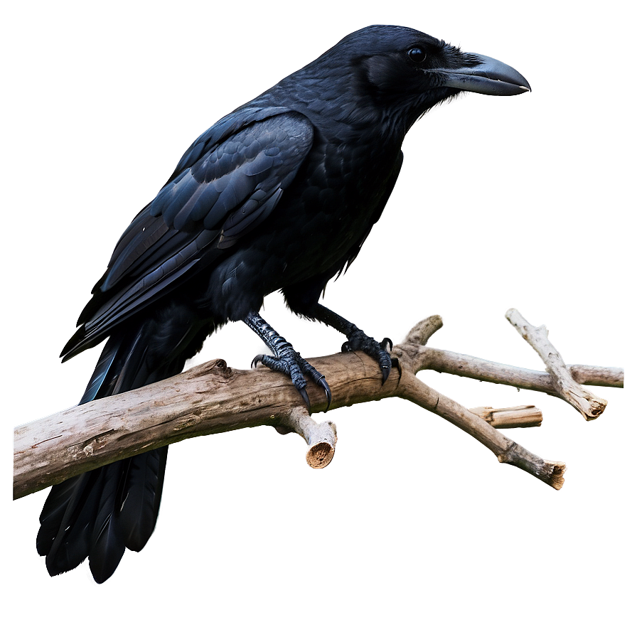 Download Crow On Tree Top Png Hba | Wallpapers.com